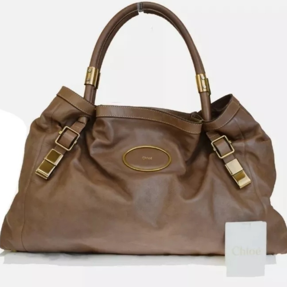 CHLOE Garnet Victoria Logos Shoulder Bag